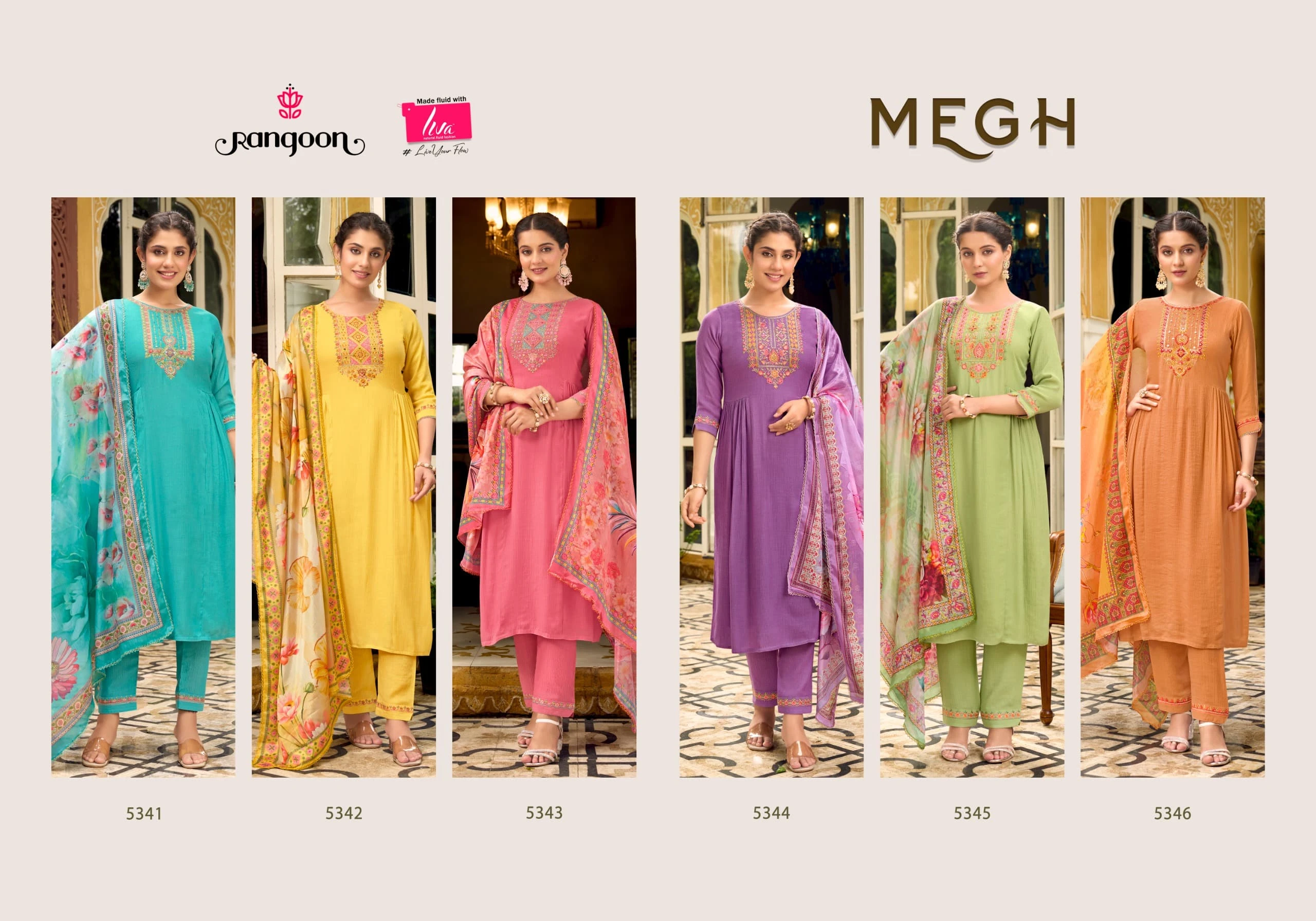 Rangoon Megh Viscose Wholesale Readymade Salwar Suit Catalog — Wholesale Readymade Suit, Rangoon wholesale from Surat — view 7